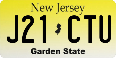 NJ license plate J21CTU