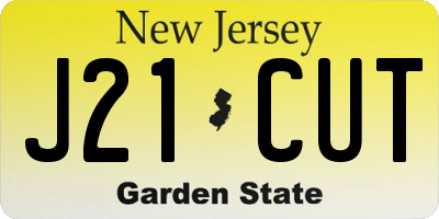 NJ license plate J21CUT