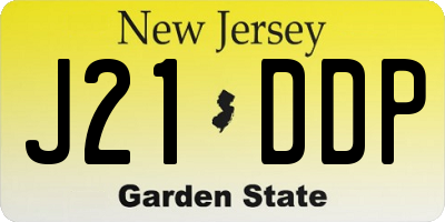 NJ license plate J21DDP