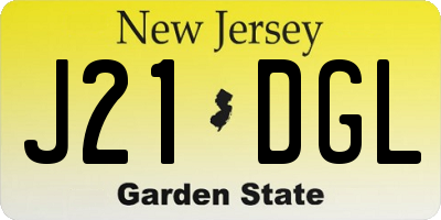NJ license plate J21DGL