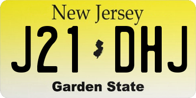 NJ license plate J21DHJ