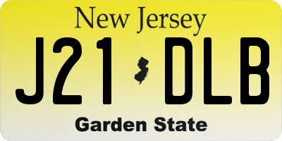 NJ license plate J21DLB