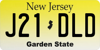 NJ license plate J21DLD