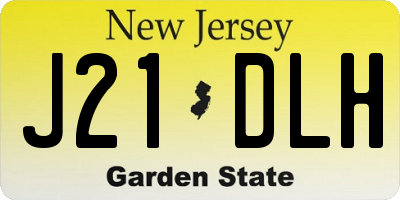 NJ license plate J21DLH