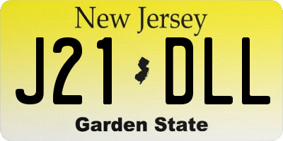 NJ license plate J21DLL