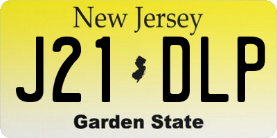 NJ license plate J21DLP