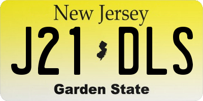 NJ license plate J21DLS