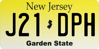 NJ license plate J21DPH