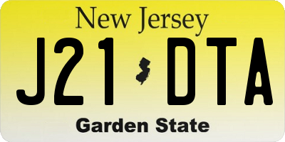 NJ license plate J21DTA