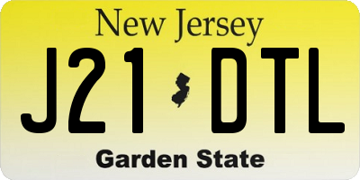 NJ license plate J21DTL
