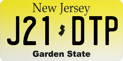 NJ license plate J21DTP