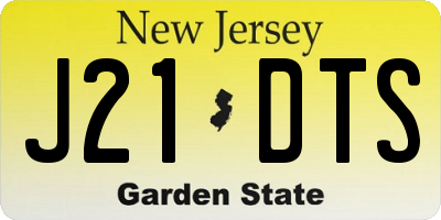 NJ license plate J21DTS