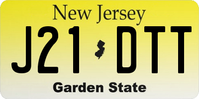 NJ license plate J21DTT