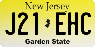 NJ license plate J21EHC