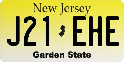 NJ license plate J21EHE