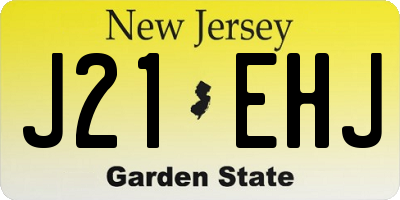 NJ license plate J21EHJ