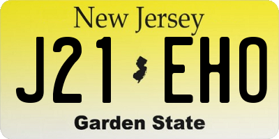 NJ license plate J21EHO