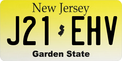 NJ license plate J21EHV