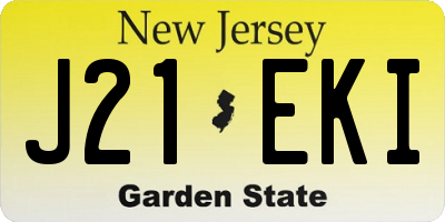 NJ license plate J21EKI