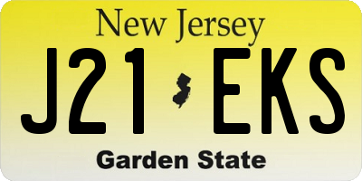 NJ license plate J21EKS