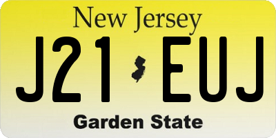 NJ license plate J21EUJ