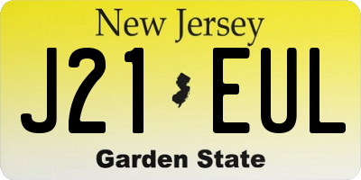 NJ license plate J21EUL