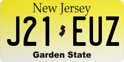 NJ license plate J21EUZ
