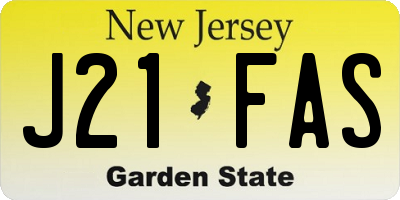 NJ license plate J21FAS