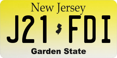 NJ license plate J21FDI