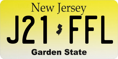 NJ license plate J21FFL