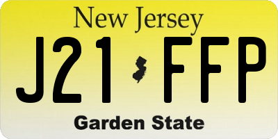 NJ license plate J21FFP