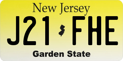 NJ license plate J21FHE