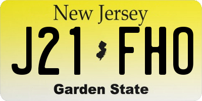 NJ license plate J21FHO