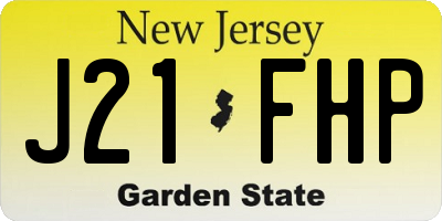 NJ license plate J21FHP