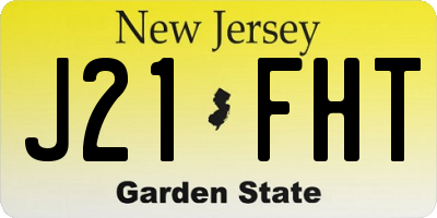 NJ license plate J21FHT