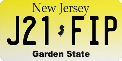 NJ license plate J21FIP