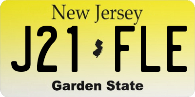 NJ license plate J21FLE