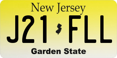 NJ license plate J21FLL