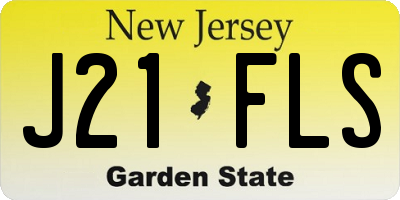 NJ license plate J21FLS