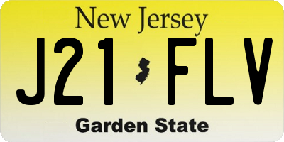 NJ license plate J21FLV