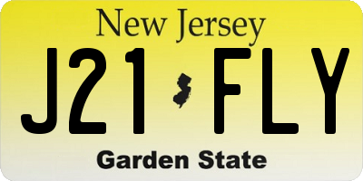 NJ license plate J21FLY