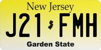 NJ license plate J21FMH