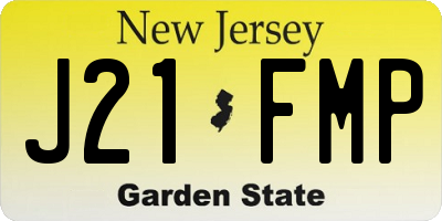 NJ license plate J21FMP