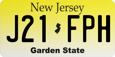 NJ license plate J21FPH