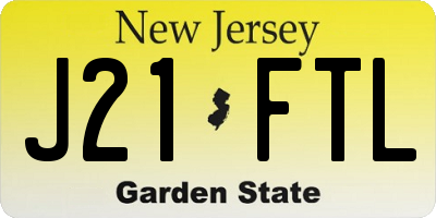NJ license plate J21FTL