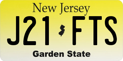 NJ license plate J21FTS