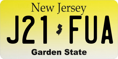 NJ license plate J21FUA