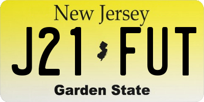 NJ license plate J21FUT