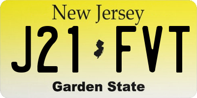 NJ license plate J21FVT