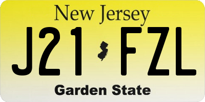NJ license plate J21FZL